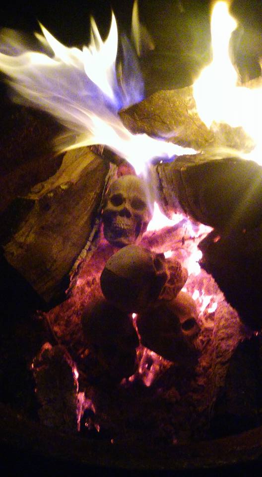 cool fire skulls